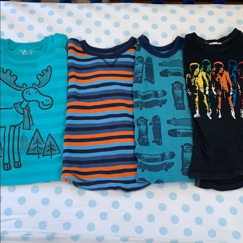 Bundle of 4 4T long sleeve shirts- appaman, gap